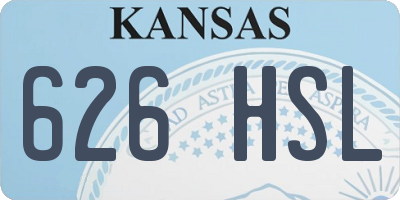 KS license plate 626HSL