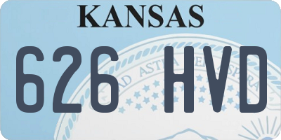 KS license plate 626HVD