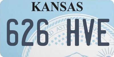 KS license plate 626HVE