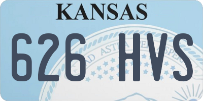 KS license plate 626HVS