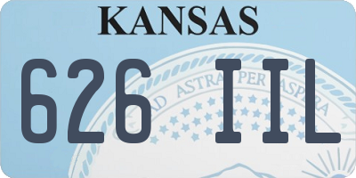 KS license plate 626IIL