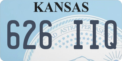 KS license plate 626IIQ
