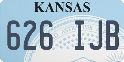 KS license plate 626IJB
