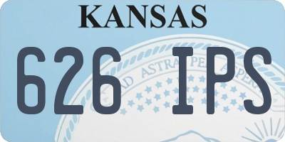 KS license plate 626IPS