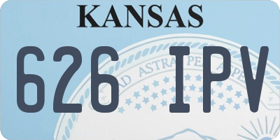 KS license plate 626IPV