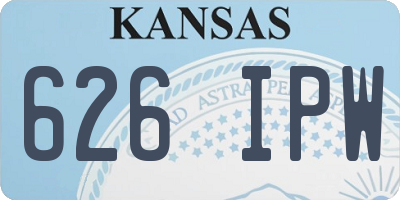 KS license plate 626IPW