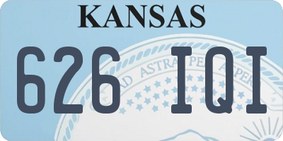 KS license plate 626IQI