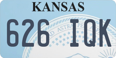 KS license plate 626IQK