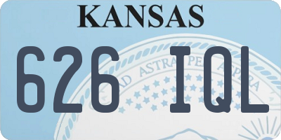 KS license plate 626IQL
