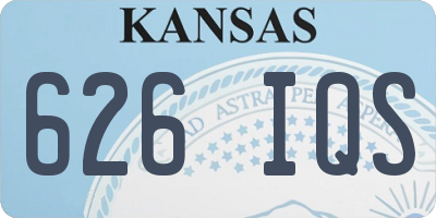 KS license plate 626IQS