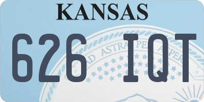 KS license plate 626IQT