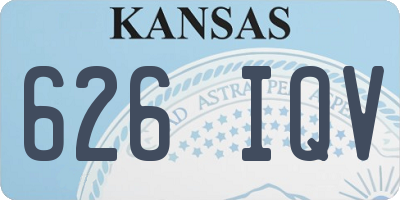 KS license plate 626IQV