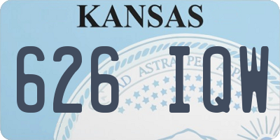 KS license plate 626IQW