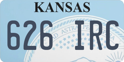 KS license plate 626IRC