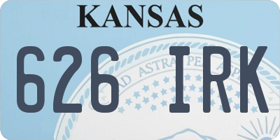 KS license plate 626IRK