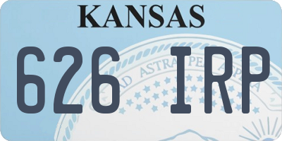 KS license plate 626IRP