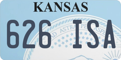 KS license plate 626ISA