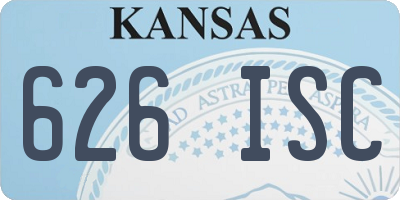 KS license plate 626ISC