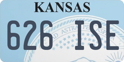 KS license plate 626ISE
