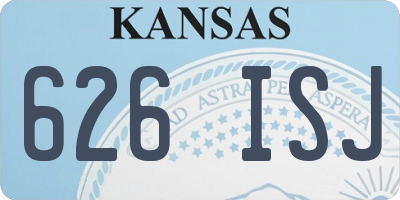 KS license plate 626ISJ