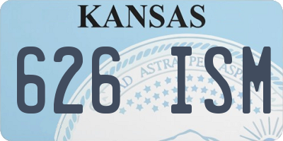 KS license plate 626ISM