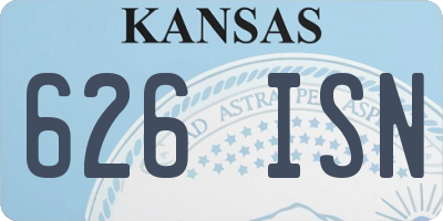 KS license plate 626ISN