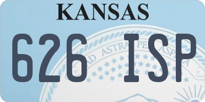 KS license plate 626ISP