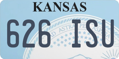 KS license plate 626ISU