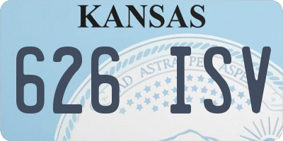 KS license plate 626ISV