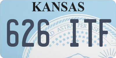 KS license plate 626ITF