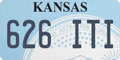 KS license plate 626ITI