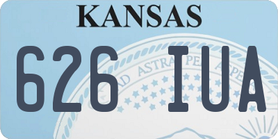 KS license plate 626IUA