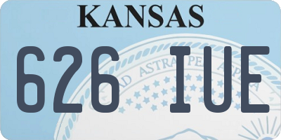 KS license plate 626IUE