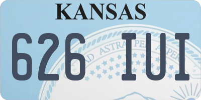 KS license plate 626IUI