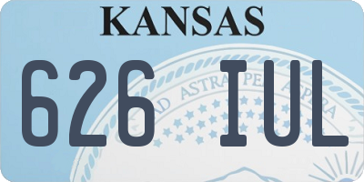 KS license plate 626IUL