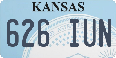 KS license plate 626IUN