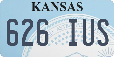 KS license plate 626IUS