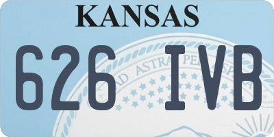 KS license plate 626IVB