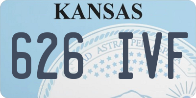 KS license plate 626IVF