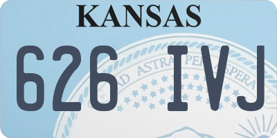 KS license plate 626IVJ