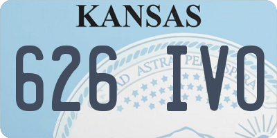 KS license plate 626IVO
