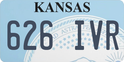 KS license plate 626IVR