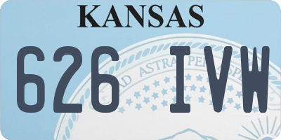 KS license plate 626IVW