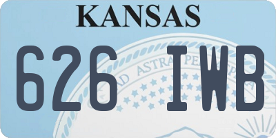 KS license plate 626IWB