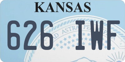 KS license plate 626IWF