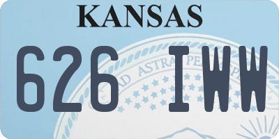 KS license plate 626IWW