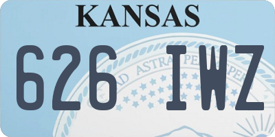 KS license plate 626IWZ