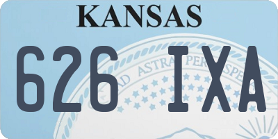 KS license plate 626IXA