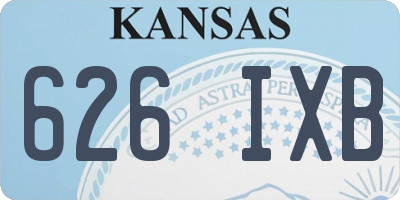 KS license plate 626IXB