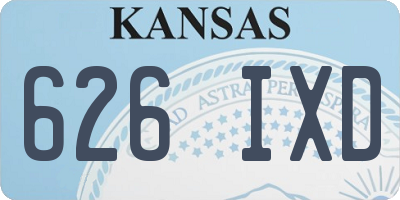 KS license plate 626IXD